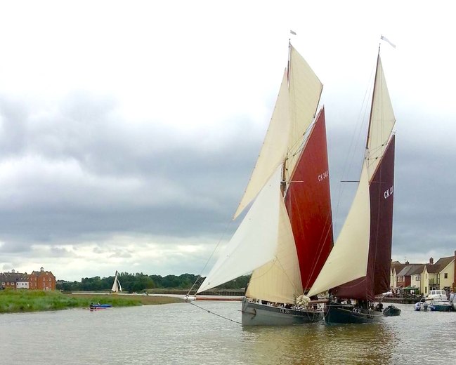 My Alice and another traditional sailing smack near Rowhedge